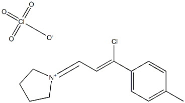 1-[3-chloro-3-(4-methylphenyl)prop-2-enylidene]tetrahydro-1H-pyrrolium perchlorate|