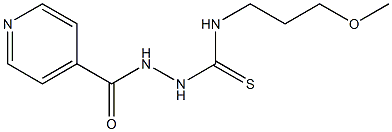 N1-(3-methoxypropyl)-2-(4-pyridylcarbonyl)hydrazine-1-carbothioamide 结构式