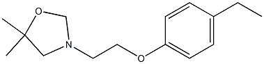 3-[2-(4-ethylphenoxy)ethyl]-5,5-dimethyl-1,3-oxazolane Struktur