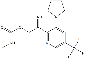 2-({[(ethylamino)carbonyl]oxy}ethanimidoyl)-3-(1-pyrrolidinyl)-5-(trifluoromethyl)pyridine Structure