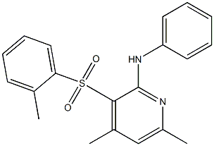 4,6-dimethyl-3-[(2-methylphenyl)sulfonyl]-N-phenyl-2-pyridinamine Structure