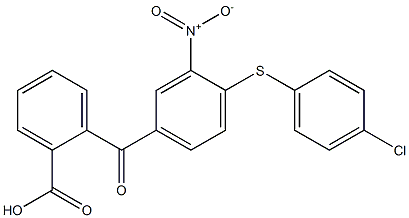 2-{4-[(4-chlorophenyl)thio]-3-nitrobenzoyl}benzoic acid Struktur