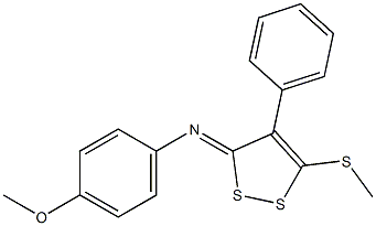  N1-[5-(methylthio)-4-phenyl-3H-1,2-dithiol-3-yliden]-4-methoxyaniline