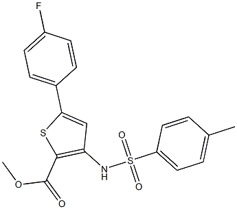 methyl 5-(4-fluorophenyl)-3-{[(4-methylphenyl)sulfonyl]amino}thiophene-2-carboxylate Structure