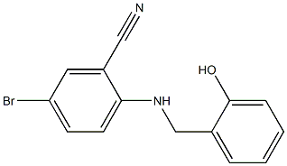 5-bromo-2-[(2-hydroxybenzyl)amino]benzonitrile,,结构式