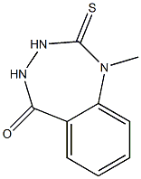 1-methyl-2-thioxo-2,3,4,5-tetrahydro-1H-1,3,4-benzotriazepin-5-one Struktur