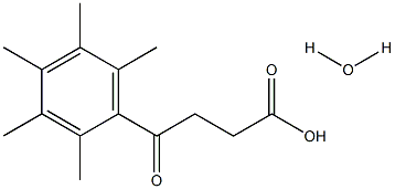 4-oxo-4-(2,3,4,5,6-pentamethylphenyl)butanoic acid hydrate Structure