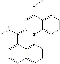 methyl 2-({8-[(methylamino)carbonyl]-1-naphthyl}thio)benzoate Structure