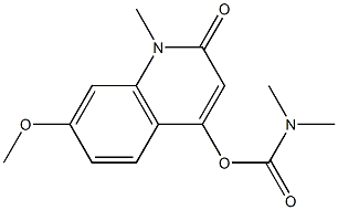 7-methoxy-1-methyl-2-oxo-1,2-dihydroquinolin-4-yl N,N-dimethylcarbamate Structure