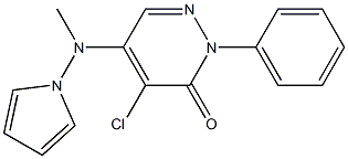 4-chloro-5-[methyl(1H-pyrrol-1-yl)amino]-2-phenyl-2,3-dihydropyridazin-3-one Structure