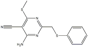 4-amino-6-(methylsulfanyl)-2-[(phenylsulfanyl)methyl]-5-pyrimidinecarbonitrile