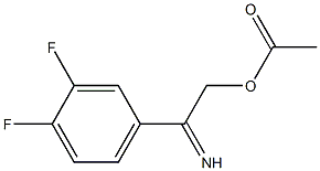 4-[(acetyloxy)ethanimidoyl]-1,2-difluorobenzene Struktur