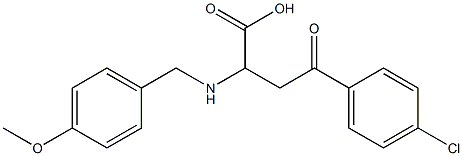 4-(4-chlorophenyl)-2-[(4-methoxybenzyl)amino]-4-oxobutanoic acid 结构式