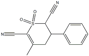 5-methyl-1,1-dioxo-3-phenyl-1,2,3,4-tetrahydro-1lambda~6~-thiine-2,6-dicarbonitrile