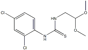 N-(2,4-dichlorophenyl)-N'-(2,2-dimethoxyethyl)thiourea 化学構造式