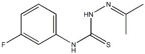 N1-(3-fluorophenyl)-2-(1-methylethylidene)hydrazine-1-carbothioamide Struktur