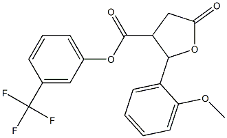 3-(trifluoromethyl)phenyl 2-(2-methoxyphenyl)-5-oxotetrahydrofuran-3-carboxylate|