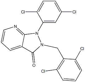 2-(2,6-dichlorobenzyl)-1-(2,5-dichlorophenyl)-1,2-dihydro-3H-pyrazolo[3,4-b]pyridin-3-one,,结构式