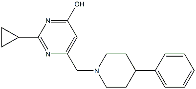 2-cyclopropyl-6-[(4-phenylpiperidino)methyl]-4-pyrimidinol Structure