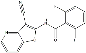 N-(3-cyanofuro[3,2-b]pyridin-2-yl)-2,6-difluorobenzenecarboxamide Struktur
