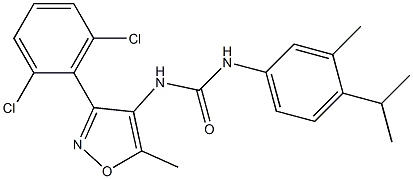  N-[3-(2,6-dichlorophenyl)-5-methyl-4-isoxazolyl]-N'-(4-isopropyl-3-methylphenyl)urea