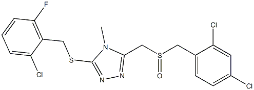  3-[(2-chloro-6-fluorobenzyl)sulfanyl]-5-{[(2,4-dichlorobenzyl)sulfinyl]methyl}-4-methyl-4H-1,2,4-triazole