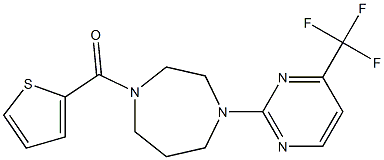 2-thienyl{4-[4-(trifluoromethyl)pyrimidin-2-yl]-1,4-diazepan-1-yl}methanone Structure