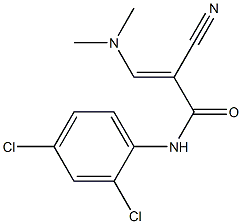 N1-(2,4-dichlorophenyl)-2-cyano-3-(dimethylamino)acrylamide,,结构式