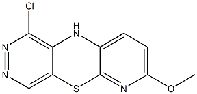 6-chloro-2-methoxy-5H-pyridazino[4,5-b]pyrido[3,2-e][1,4]thiazine Struktur
