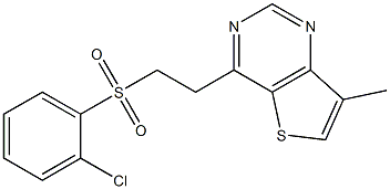 4-{2-[(2-chlorophenyl)sulfonyl]ethyl}-7-methylthieno[3,2-d]pyrimidine|