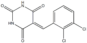 5-(2,3-dichlorobenzylidene)hexahydropyrimidine-2,4,6-trione,,结构式