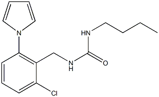 N-butyl-N'-[2-chloro-6-(1H-pyrrol-1-yl)benzyl]urea Structure