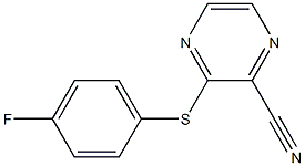 3-[(4-fluorophenyl)sulfanyl]-2-pyrazinecarbonitrile Struktur