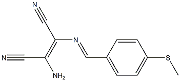 (Z)-2-amino-3-({(E)-[4-(methylsulfanyl)phenyl]methylidene}amino)-2-butenedinitrile|