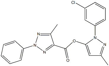 1-(3-chlorophenyl)-3-methyl-1H-pyrazol-5-yl 5-methyl-2-phenyl-2H-1,2,3-triazole-4-carboxylate Structure