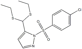  {1-[(4-chlorophenyl)sulfonyl]-1H-pyrazol-5-yl}(ethylsulfanyl)methyl ethyl sulfide