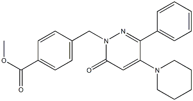 methyl 4-{[6-oxo-3-phenyl-4-piperidino-1(6H)-pyridazinyl]methyl}benzenecarboxylate Structure