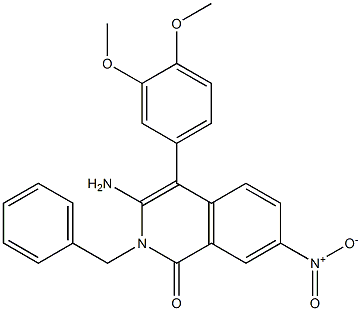 3-amino-2-benzyl-4-(3,4-dimethoxyphenyl)-7-nitro-1,2-dihydroisoquinolin-1-one