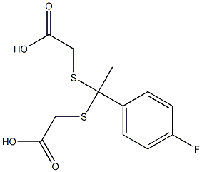 2-{[1-[(carboxymethyl)thio]-1-(4-fluorophenyl)ethyl]thio}acetic acid,,结构式
