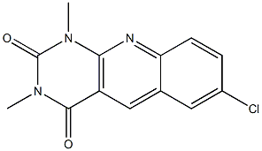 7-chloro-1,3-dimethyl-1,2,3,4-tetrahydropyrimido[4,5-b]quinoline-2,4-dione Struktur