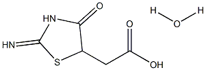 2-(2-imino-4-oxo-1,3-thiazolan-5-yl)acetic acid hydrate 结构式