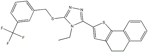 3-(4,5-dihydronaphtho[1,2-b]thiophen-2-yl)-4-ethyl-5-{[3-(trifluoromethyl)benzyl]sulfanyl}-4H-1,2,4-triazole