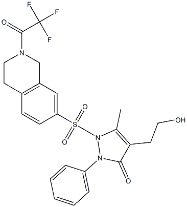 4-(2-hydroxyethyl)-5-methyl-2-phenyl-1-{[2-(2,2,2-trifluoroacetyl)-1,2,3,4-tetrahydro-7-isoquinolinyl]sulfonyl}-1,2-dihydro-3H-pyrazol-3-one