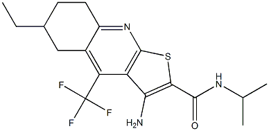  3-amino-6-ethyl-N-isopropyl-4-(trifluoromethyl)-5,6,7,8-tetrahydrothieno[2,3-b]quinoline-2-carboxamide