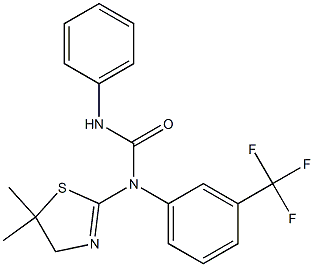 N-(5,5-dimethyl-4,5-dihydro-1,3-thiazol-2-yl)-N'-phenyl-N-[3-(trifluoromethyl)phenyl]urea Structure