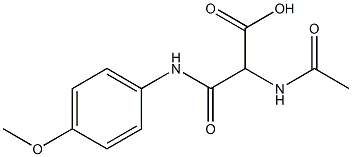 2-(acetylamino)-3-(4-methoxyanilino)-3-oxopropanoic acid Structure