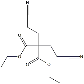 diethyl 2,2-di(2-cyanoethyl)malonate,,结构式