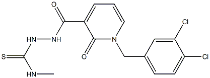 2-{[1-(3,4-dichlorobenzyl)-2-oxo-1,2-dihydro-3-pyridinyl]carbonyl}-N-methyl-1-hydrazinecarbothioamide Structure