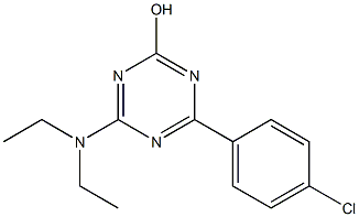 4-(4-chlorophenyl)-6-(diethylamino)-1,3,5-triazin-2-ol,,结构式