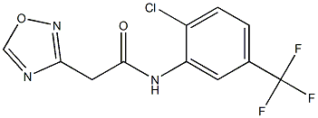 N1-[2-chloro-5-(trifluoromethyl)phenyl]-2-(1,2,4-oxadiazol-3-yl)acetamide 化学構造式